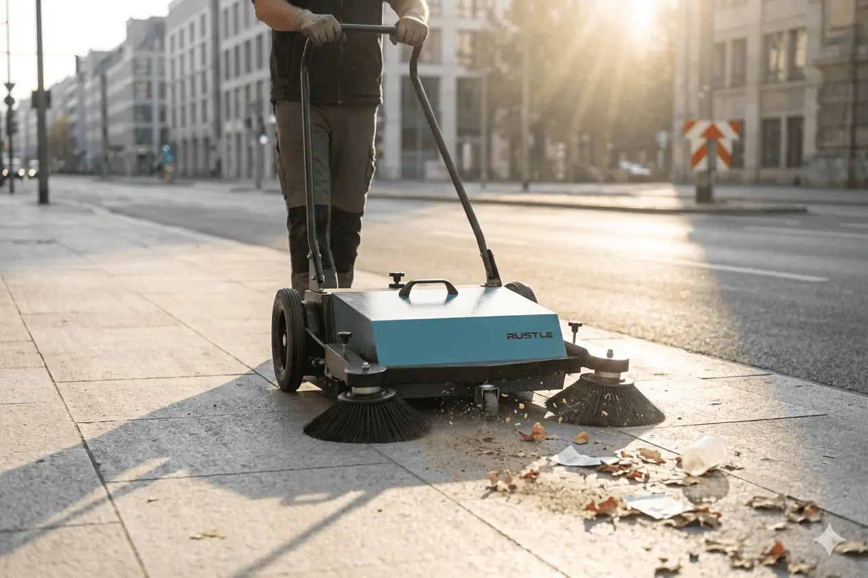 walk behind manual sweeper