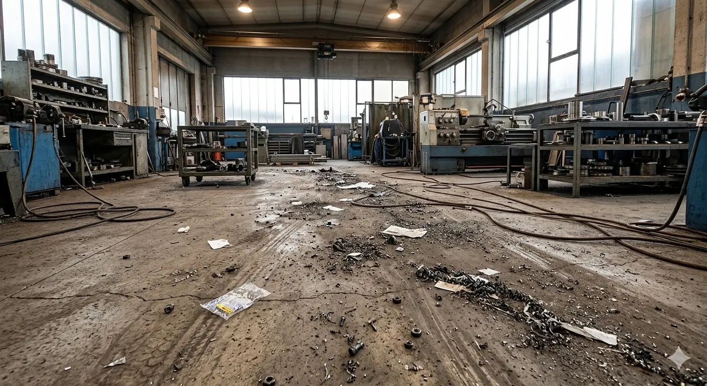Industrial vacuum cleaner before cleaning place Industrial vacuum cleaner before cleaning place