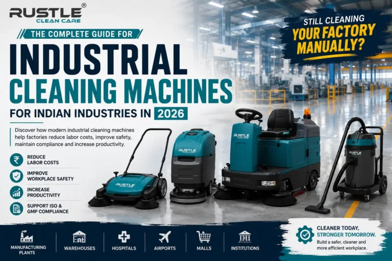 Industrial cleaning machines operating inside a modern Indian manufacturing plant