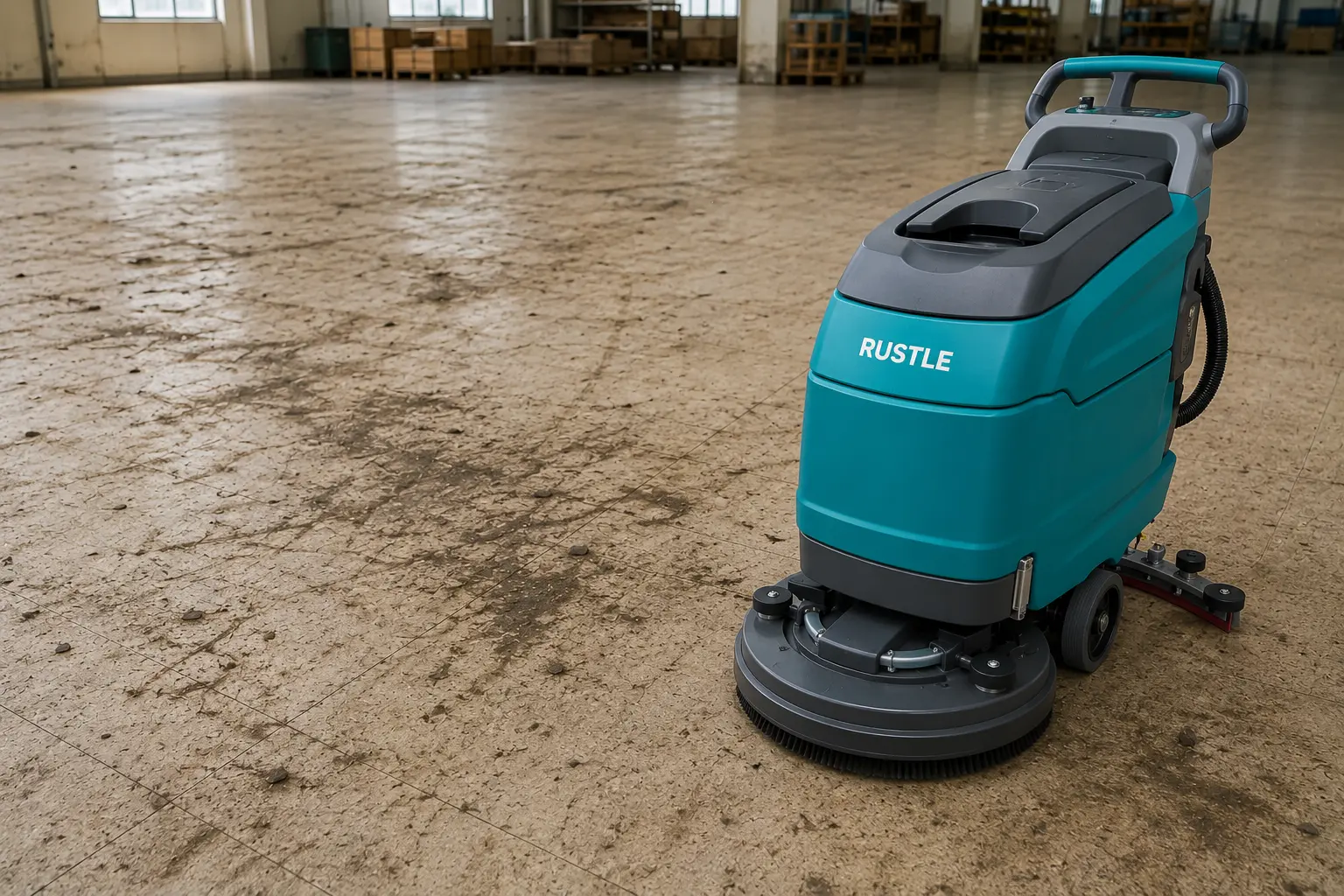 walk behind scrubber dirty floor walk behind the scrubber on the dirty floor